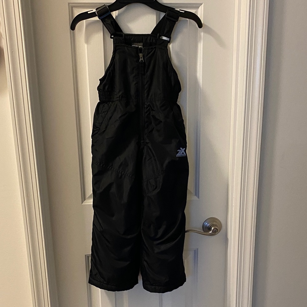 Boys or Girls Black Snow Overalls